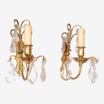 Duo of brass sconces workshop Henri Petitot