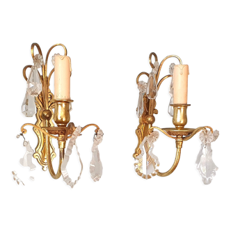 Duo of brass sconces workshop Henri Petitot