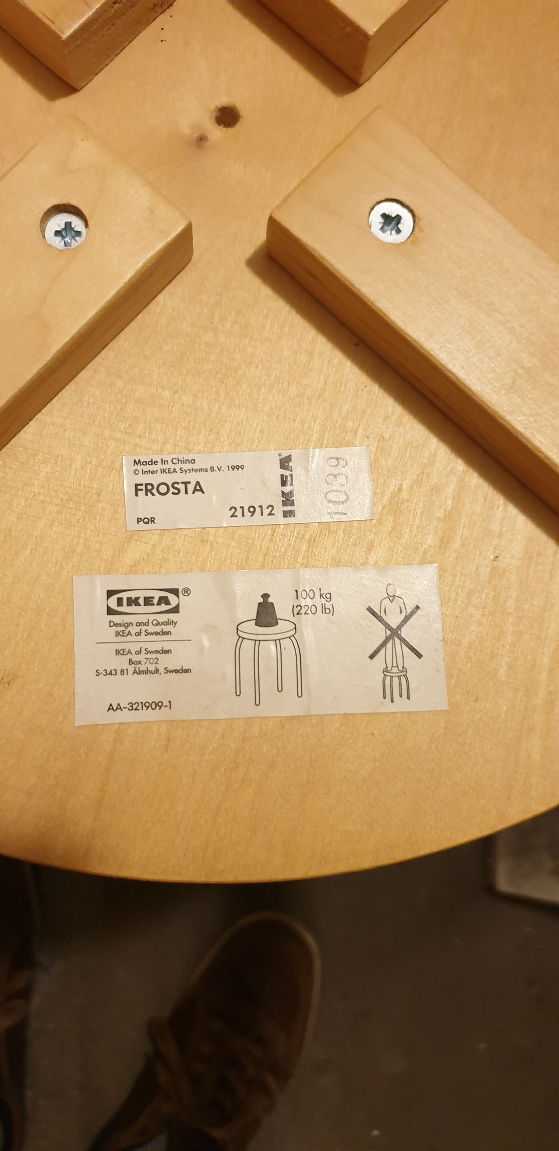 Set of 5 stools pilable beech wood and multiplies /80