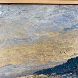 Tableau marine côte rocheuse Cowez