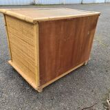 Bedside Dal Vera rattan Vintage bamboo 1980