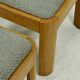Set of 4 sculptural dining chairs in light oak, 1970s