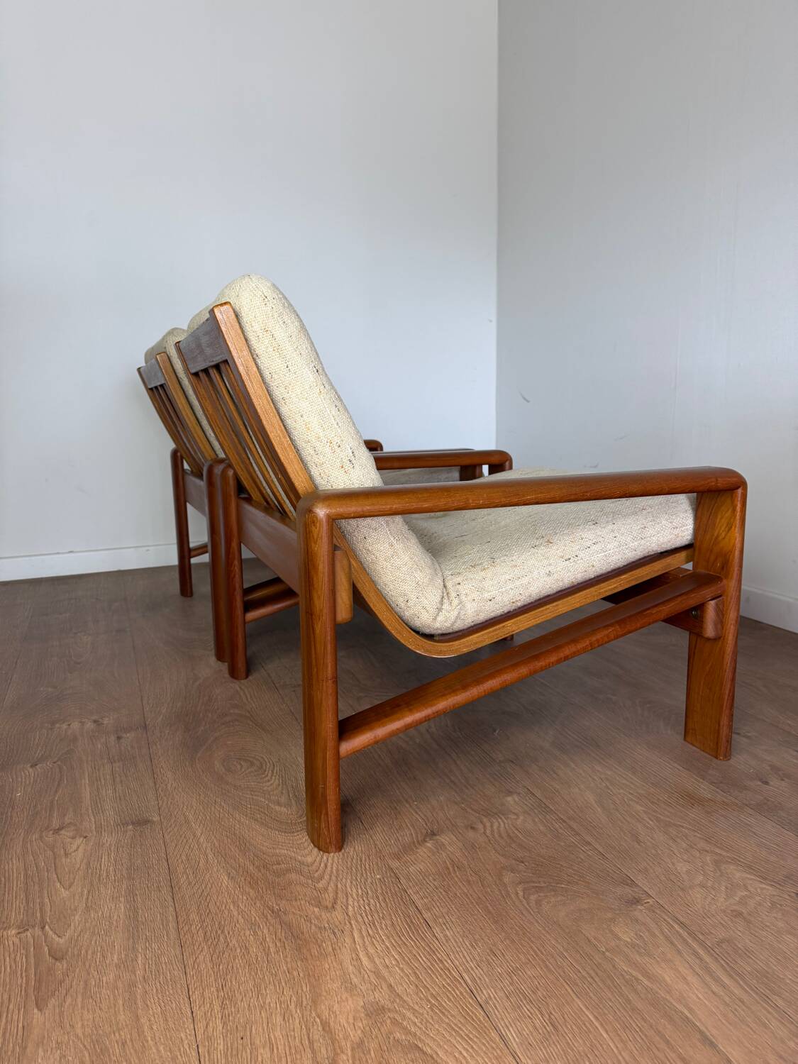 Pair of Scandinavian armchairs – 1970 - Attributed to EMC Mobel Denmark