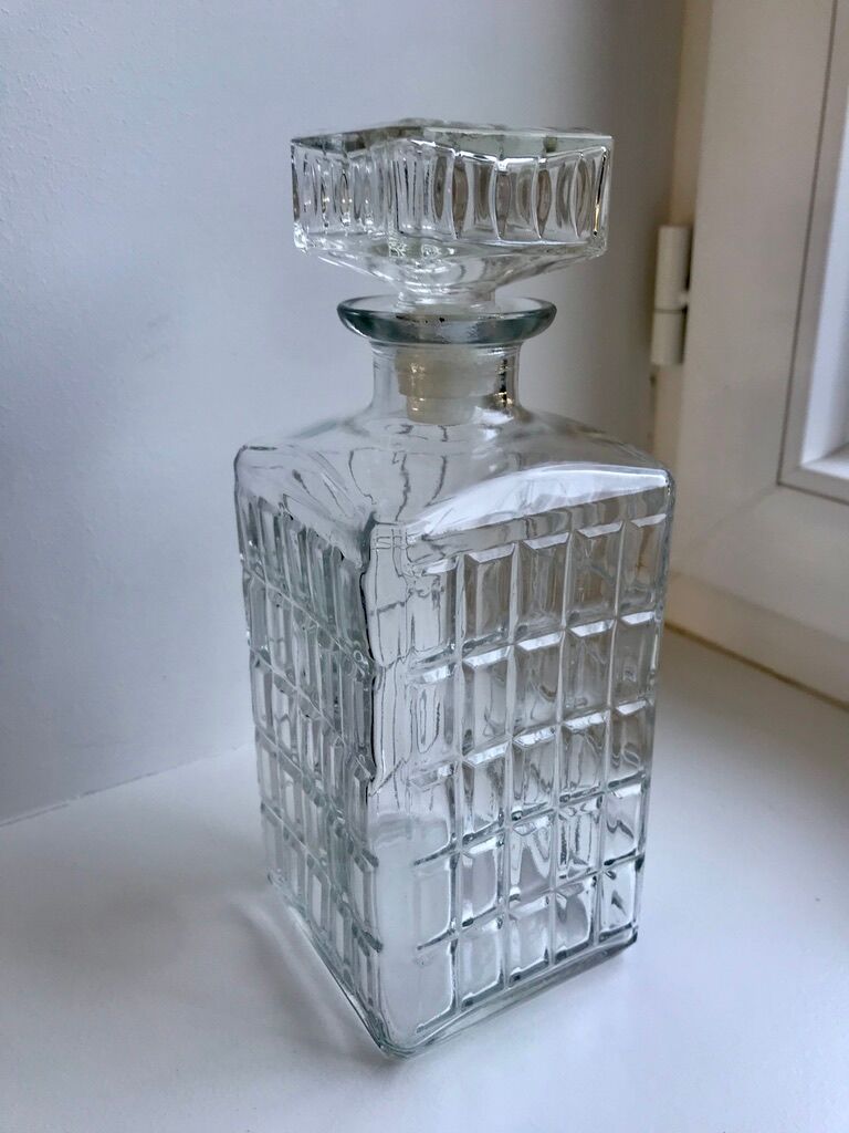70s glass whisky decanter