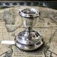 Small English silver metal candle holder from the 1950s