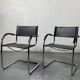 Paire de Fauteuils Design en simili cuir et Aluminium