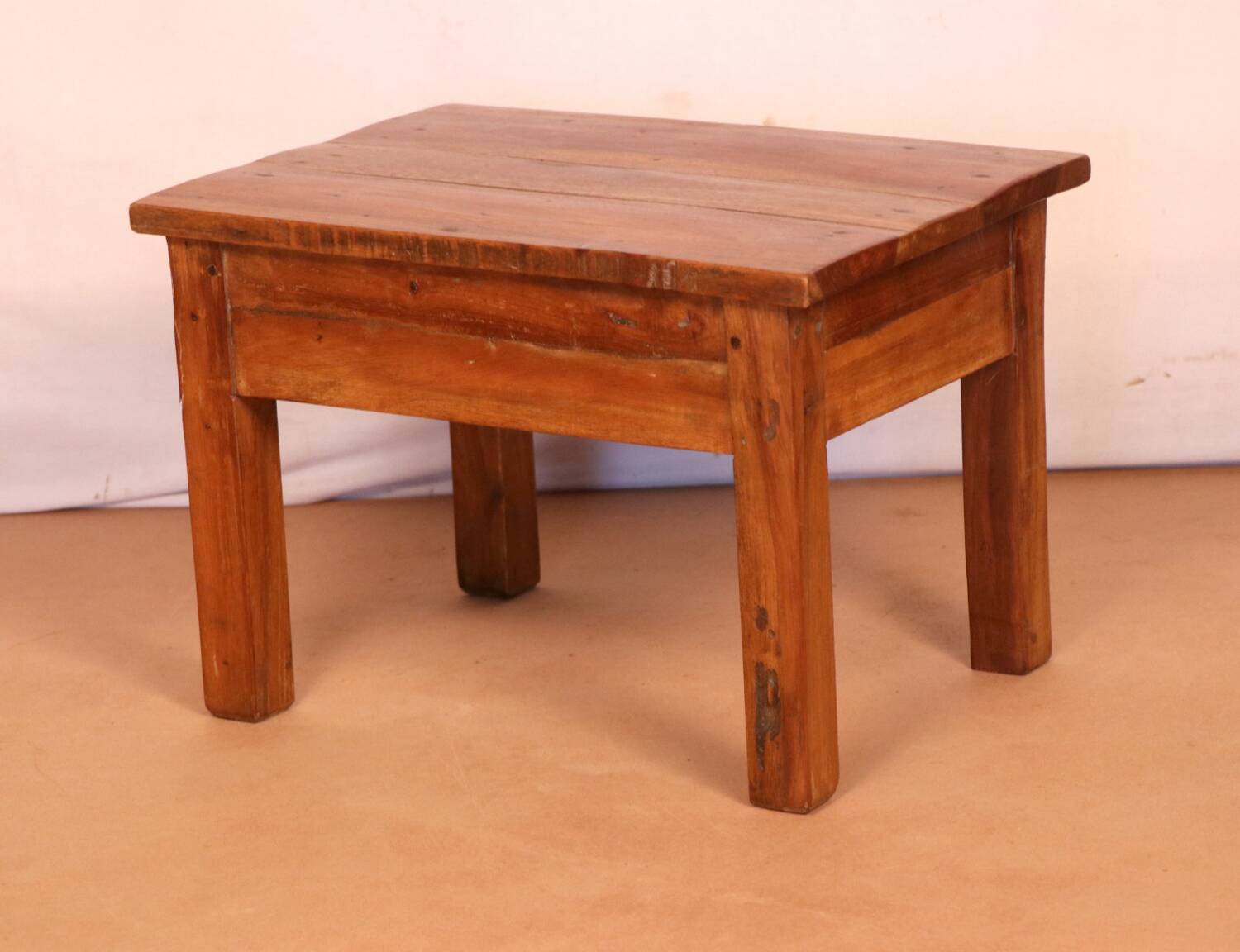 Antique Burmese teak bedside table