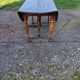 19th century walnut 6 leg table, opening