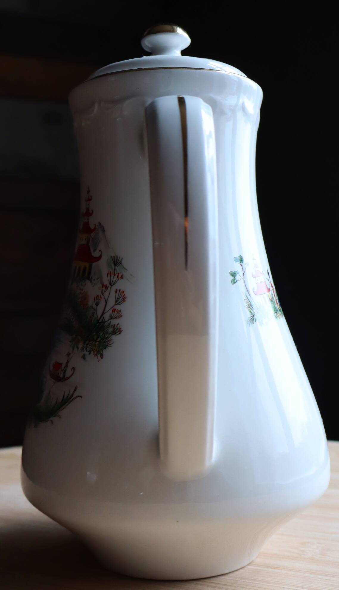 Grande cafetière / théière ancienne "Sens" - Digoin & Sarreguemines