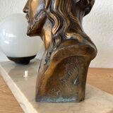 Lampe  bronze Christ signé L. Artaux