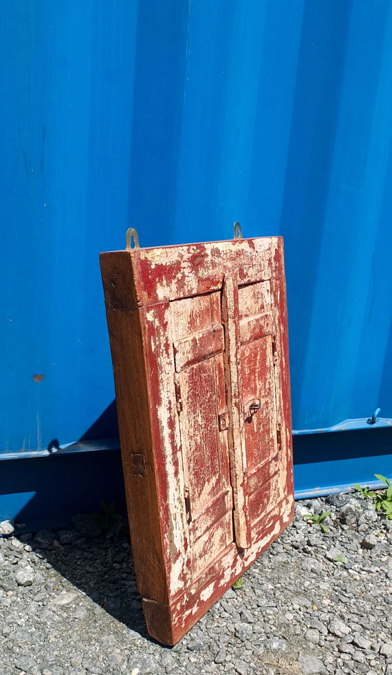 54x43cm Rajasthan wooden mirror