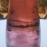 Vase signed Michel with a lakeside decoration.