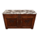 Buffet Art Déco en chêne sculpté et marbre d’origine, années 1930