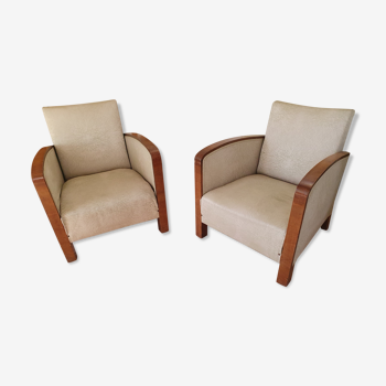 Two Art Deco armchairs
