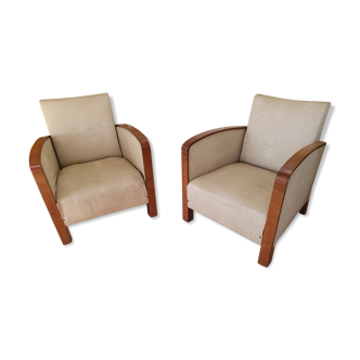 Two Art Deco armchairs