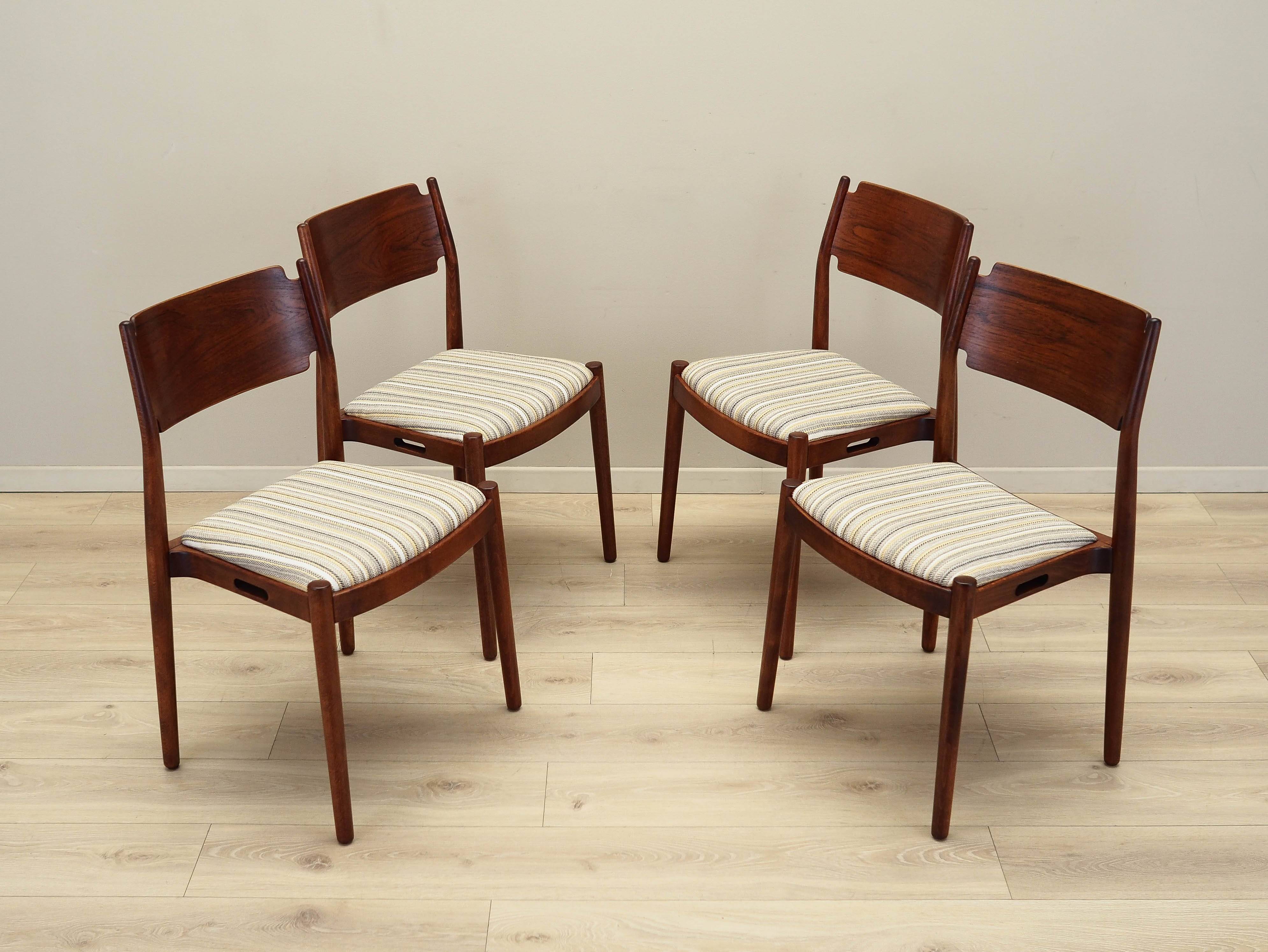 Set of four chairs, Danish design, 1970s, production: Denmark