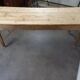 Fir farmhouse table with drawers