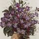 Oil on canvas still life with flowers by M. Brochard 20th century