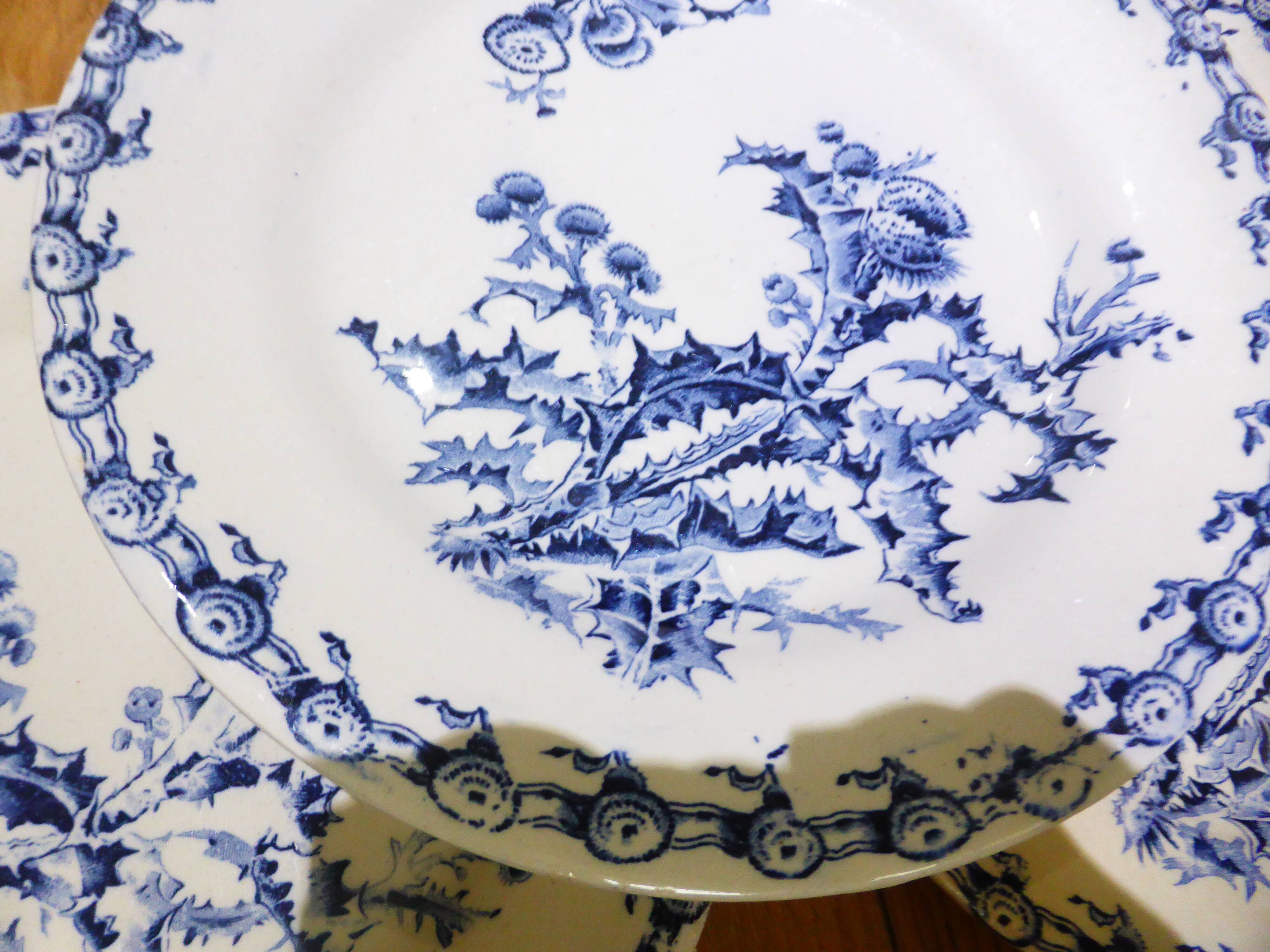 4 Gien flat plates, Chardons service 1