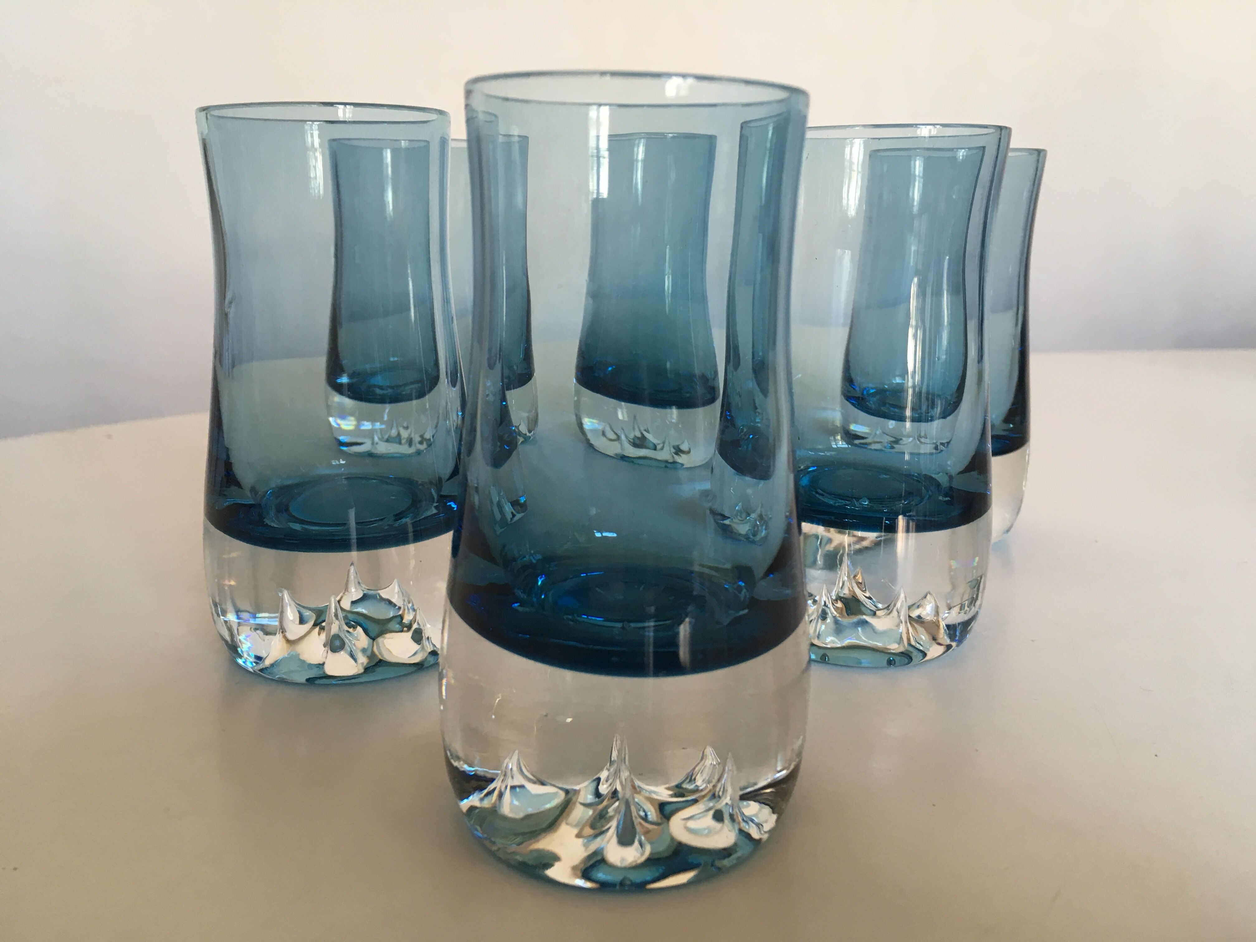 Set of glasses shots 60s Sweden