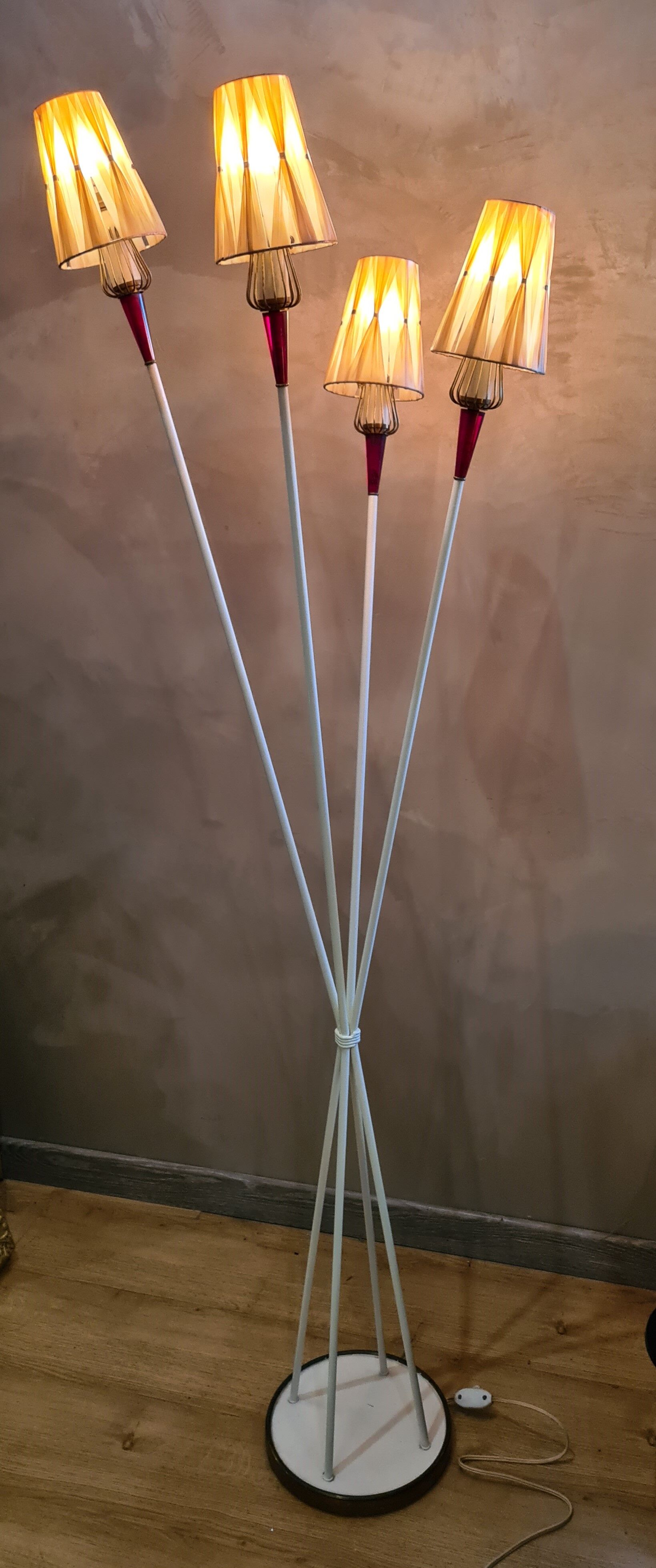 Floor lamp by René Mathieu for Lunel, France, 1950s