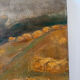 Paysage ochre et brun, huile sur toile signé
