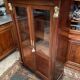 Mahogany and bronze showcase bookcase in Return from Egypt style