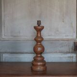 Turned wood lamp base, wooden lamp, table lamp, living room lamp