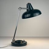 Green metal industrial desk lamp, Italy, 1960s