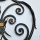 Ancienne paire d'appliquer fer forgé style baroque