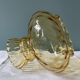 Series of two lampshades, vintage amber glass globes