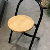 Wood and metal stool