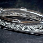 Empire salt shaker in silver metal ALPACA Saleron Napoléon III shuttle laurel frieze