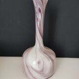 Set of two Murano marmorean glass vases