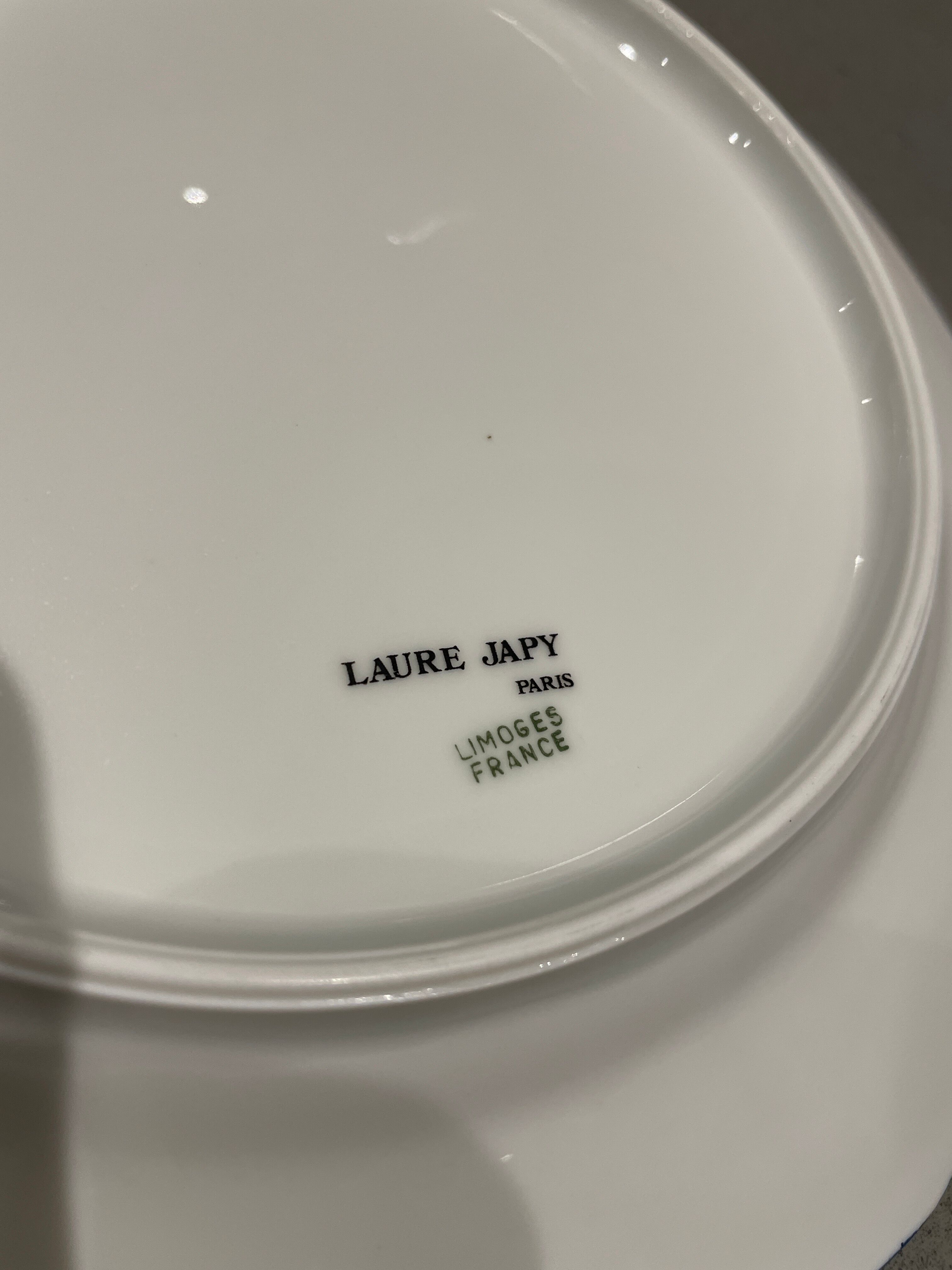 Porcelain dessert plates Laure Japy Paris