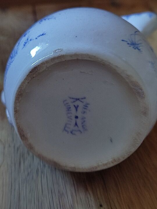 porcelain milk jar Lunéville Mes Anges