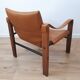 Paire de fauteuils style safari et ottoman "Chelsea", M. Burke pour Arkana, 1970s