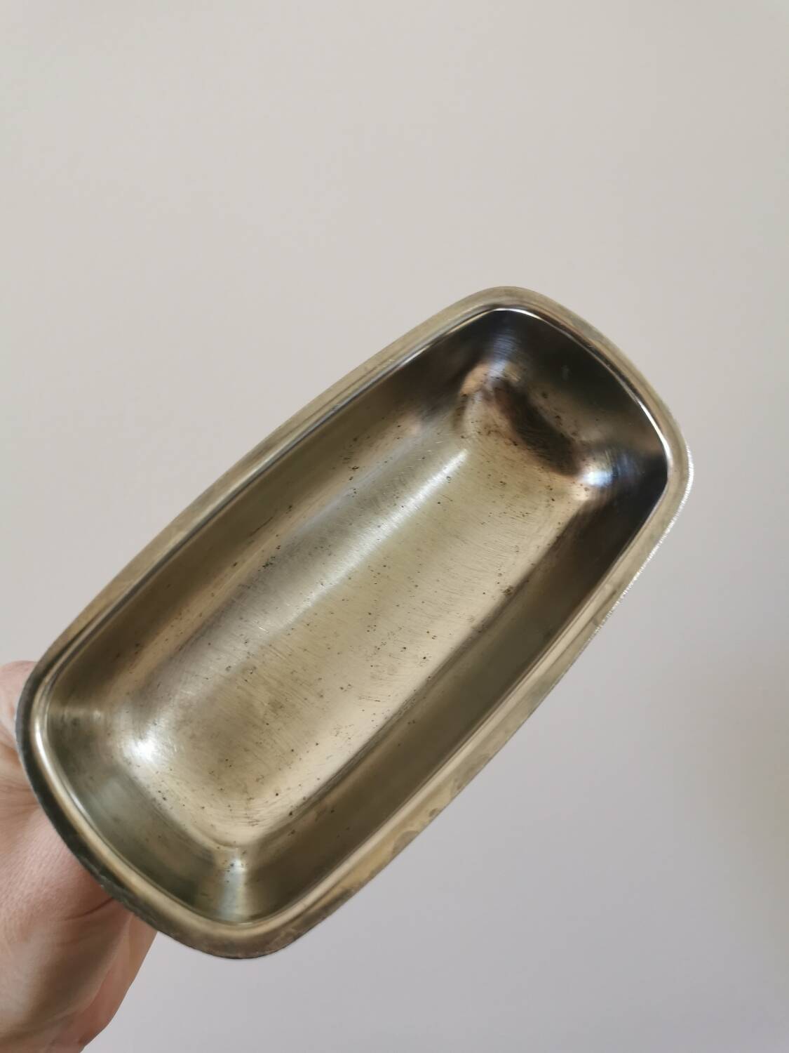 Metal butter dish