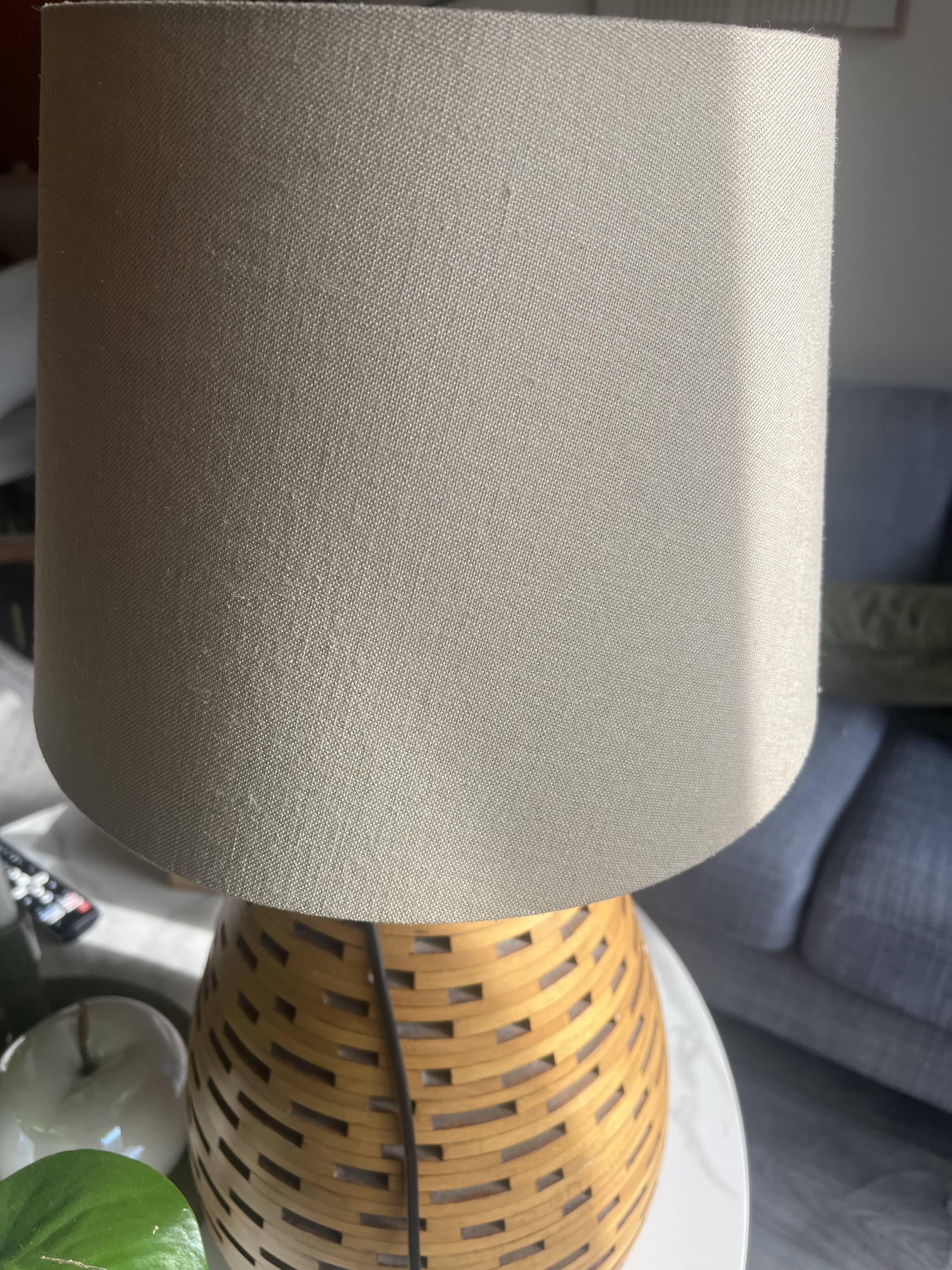 Large wooden honeycomb floor lamp