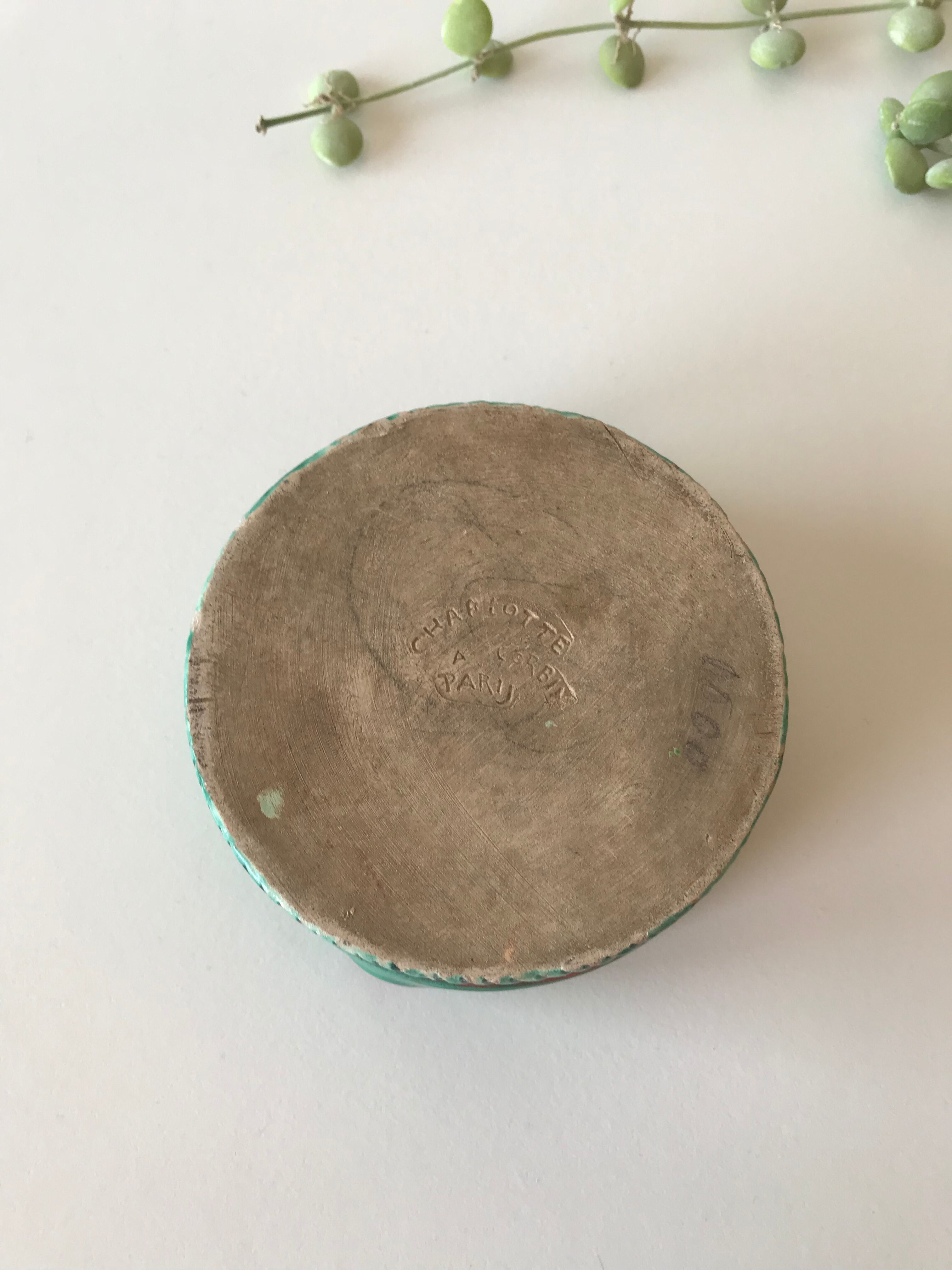 Ashtray signed Charlotte Corbin