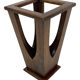 Brutalist design umbrella stand holder 60's wood