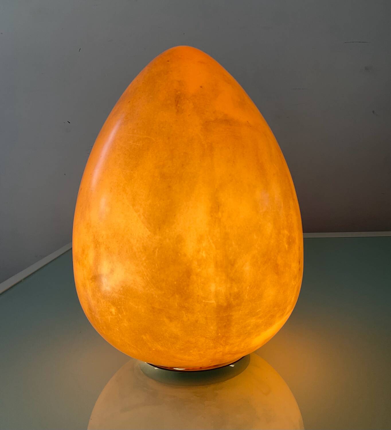 Vintage glass paste egg lamp from the 70s-80s
