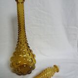 Carafe Empoli Italy Genie bottle in amber glass