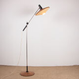 Large tilting luminaire in Steel and Teak Temde Leuchten 1960.