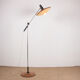Large tilting luminaire in Steel and Teak Temde Leuchten 1960.