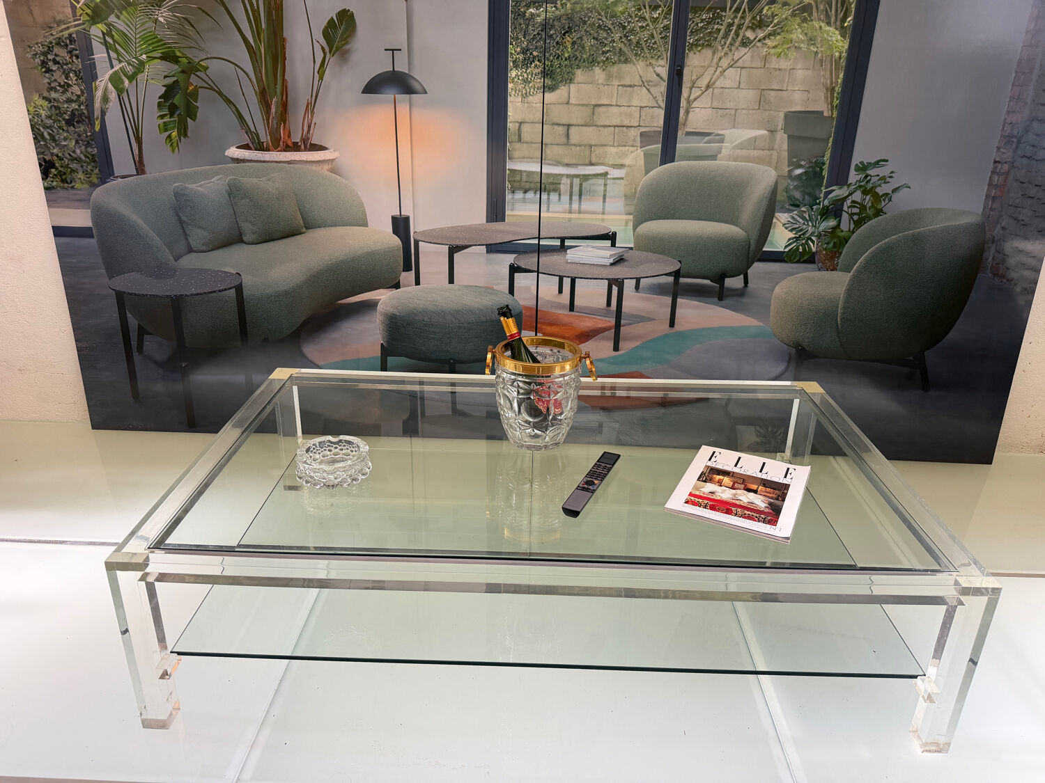 Table basse Altuglass et verre David Lange