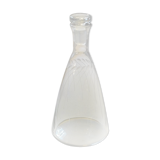 Chiseled glass water carafe