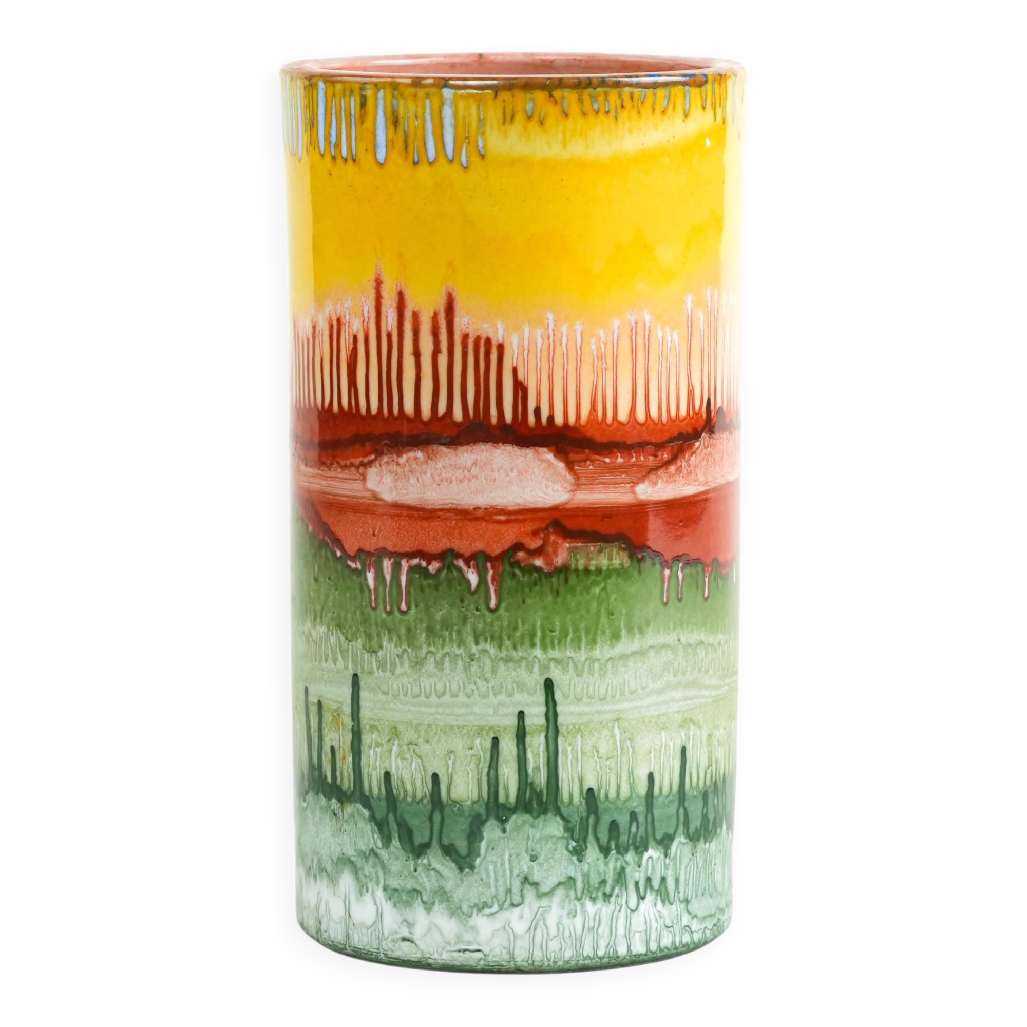 Cylindrical vase, Danish design, 1970s, made in Denmark