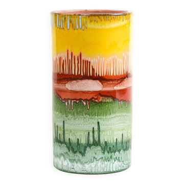 Vase cylindrique, design danois, années 1970, fabriqué au Danemark