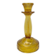 Art Deco amber glass candle holder